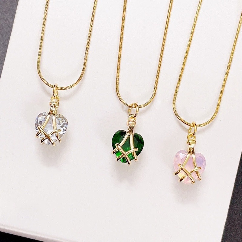Vòng cổ Mặt Hình Lâu Đài Đính Đá Zircon Tự Nhiên Dành Cho Cặp Đôi