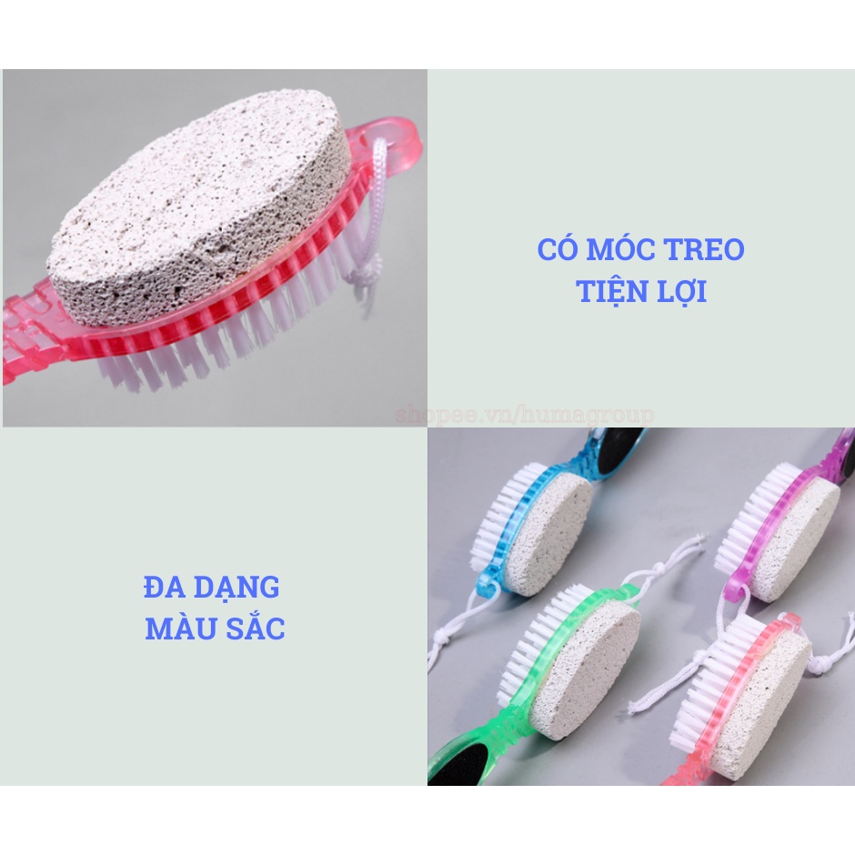 Bàn Chải Tẩy Tế Bào Chết - Chà Gót Chân 4in1 Tiện Dụng – Dụng Cụ Chà Gót Chân - Bầu Dục HM269