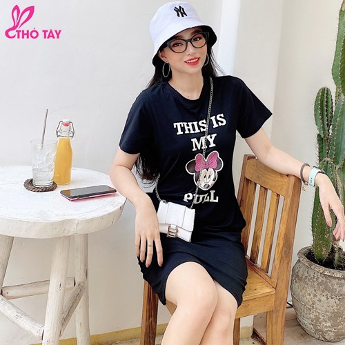 Đầm nữ thun in hình micky - THỎ TÂY | BigBuy360 - bigbuy360.vn