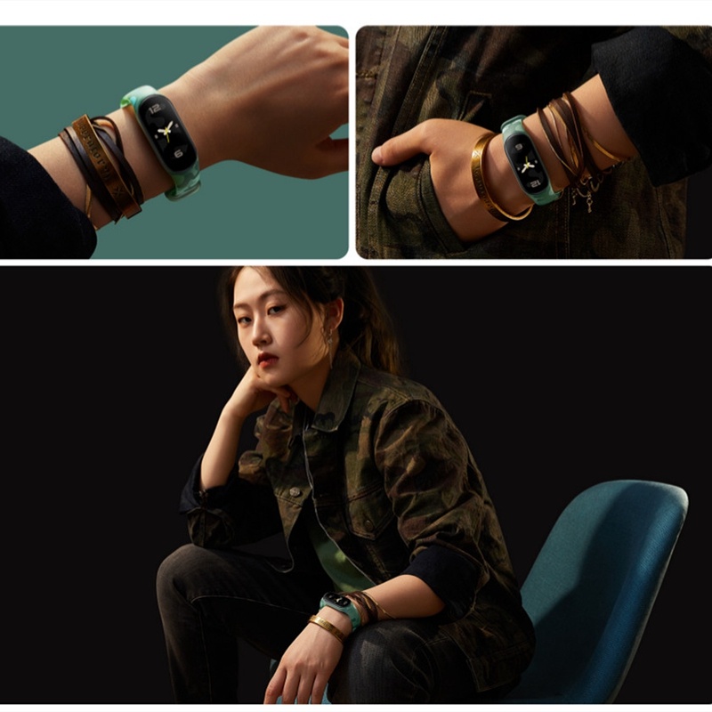 Dây Đeo Thay Thế Chất Liệu Silicon Màu Dạ Quang Thời Trang Cho Xiaomi Band 7 6 5 Mi Band 5 6 7