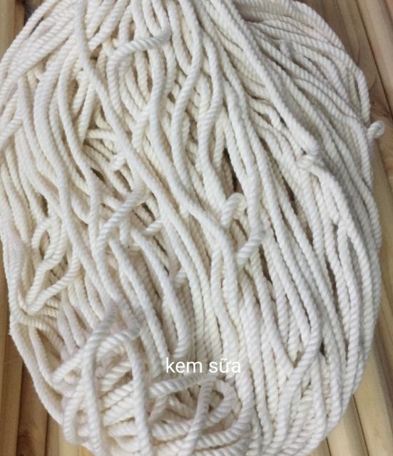 Dây macrame màu 3 xoắn sợi 3mm hanmade