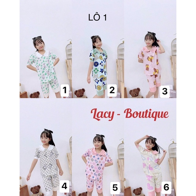 bộ pijama lụa đùi cực xinh xắn cho bé gái - BPLD