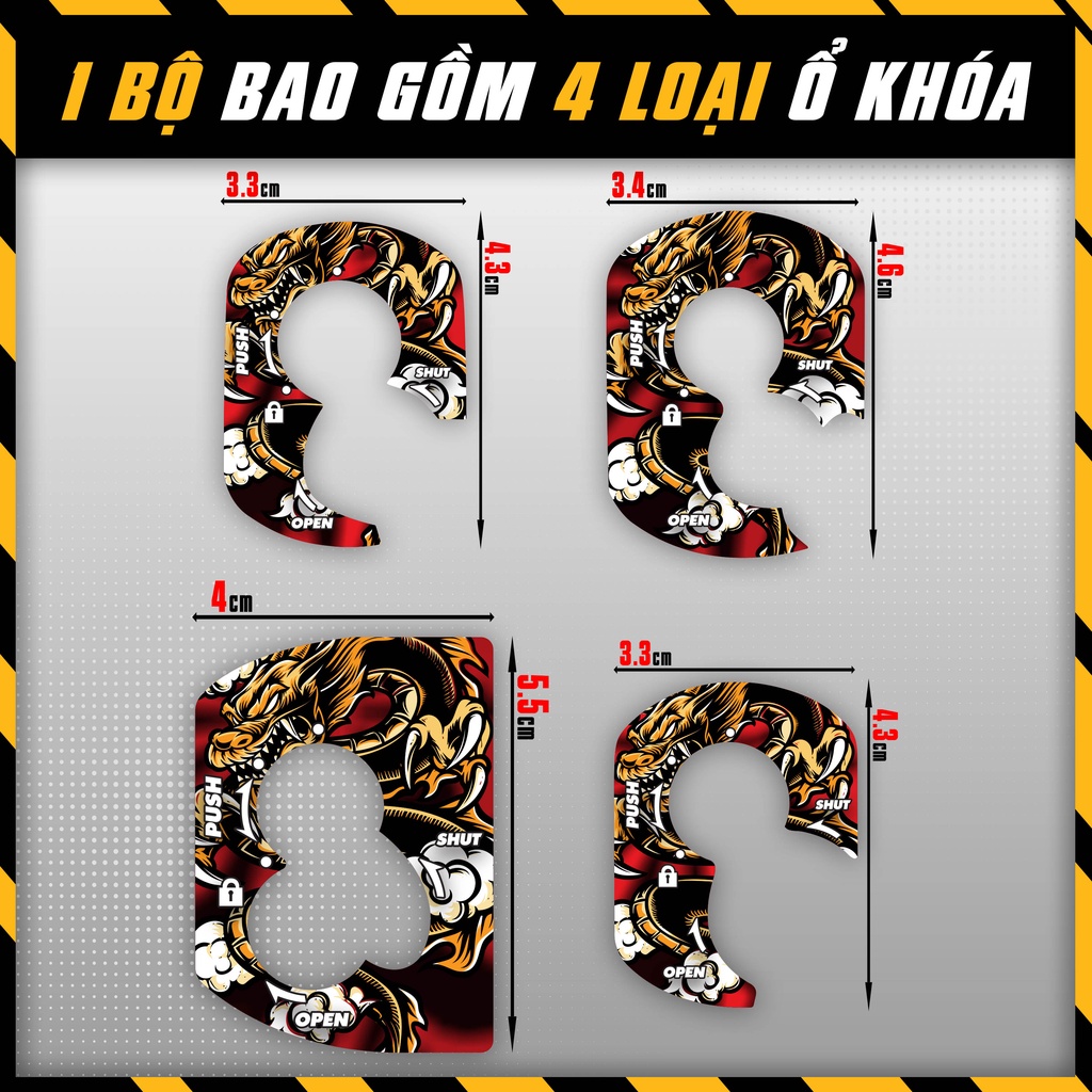 Tem Dán Ổ Khóa Xe Honda Mẫu Venom | OK-HD-13 | Decal Trang Trí Ổ Khóa Xe Vision, SH, SH Mode, Air Blade, Winner, ...