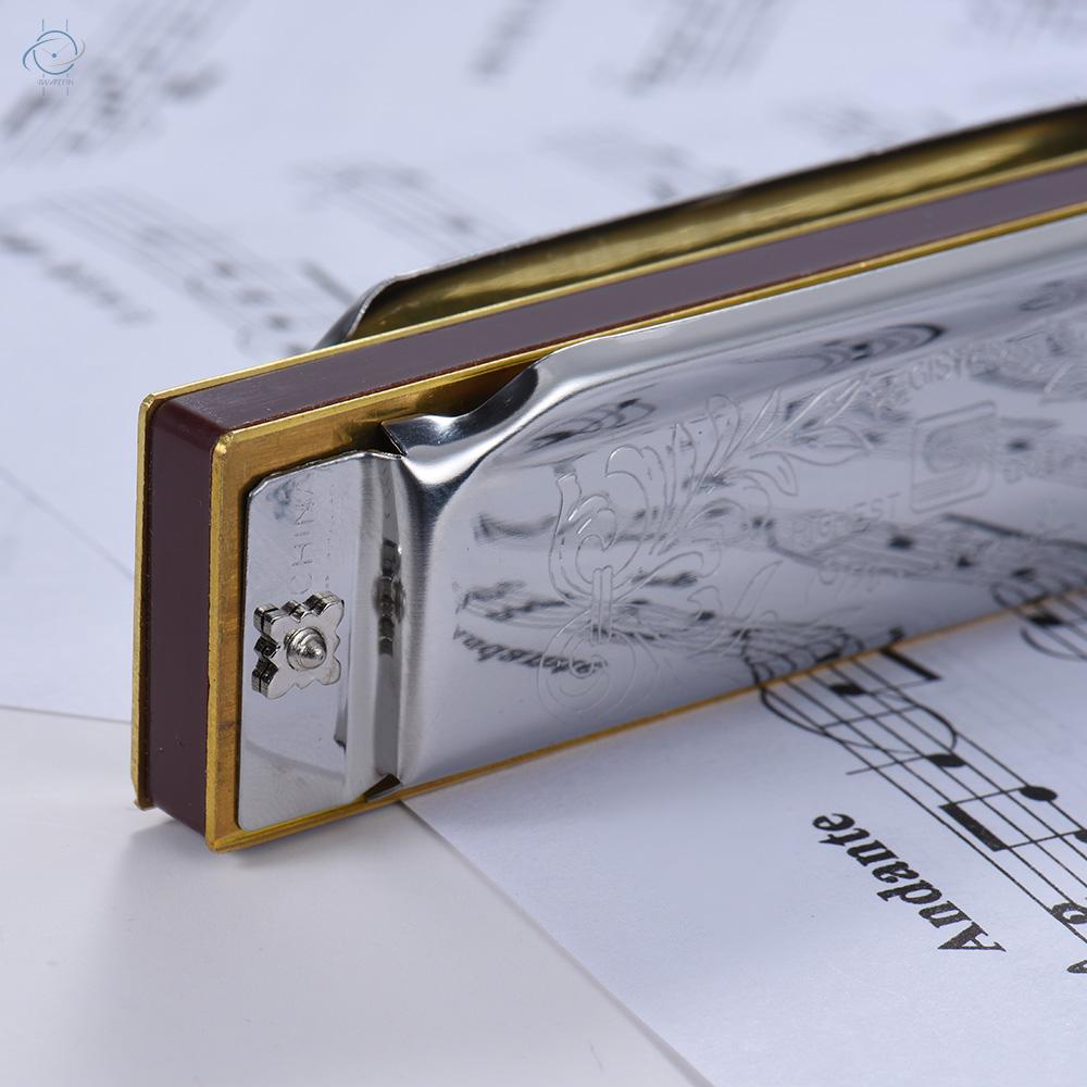 Kèn Harmonica 10 Lỗ 20 Tone Cho Người Mới Tập Chơi Suzuki 1072-g