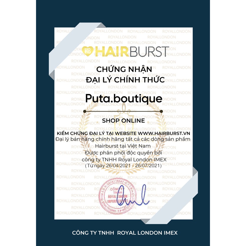 &lt;Hàng auth, bill hãng&gt; Dầu gội Hairburst giảm rụng tóc chính hãng