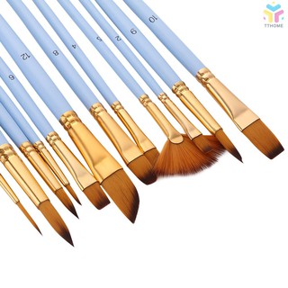 Set 12 cọ vẽ Acrylic loại mini hữu dụng