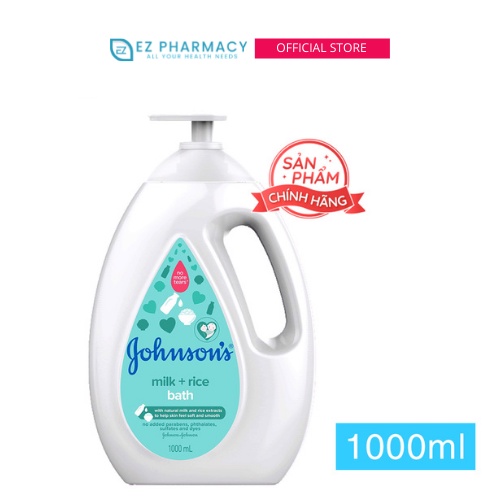 Sữa Tắm Johnson’s Baby Dưỡng Ẩm Cho Bé Chứa Sữa Và Tinh Chất Gạo - Chai 1000ml