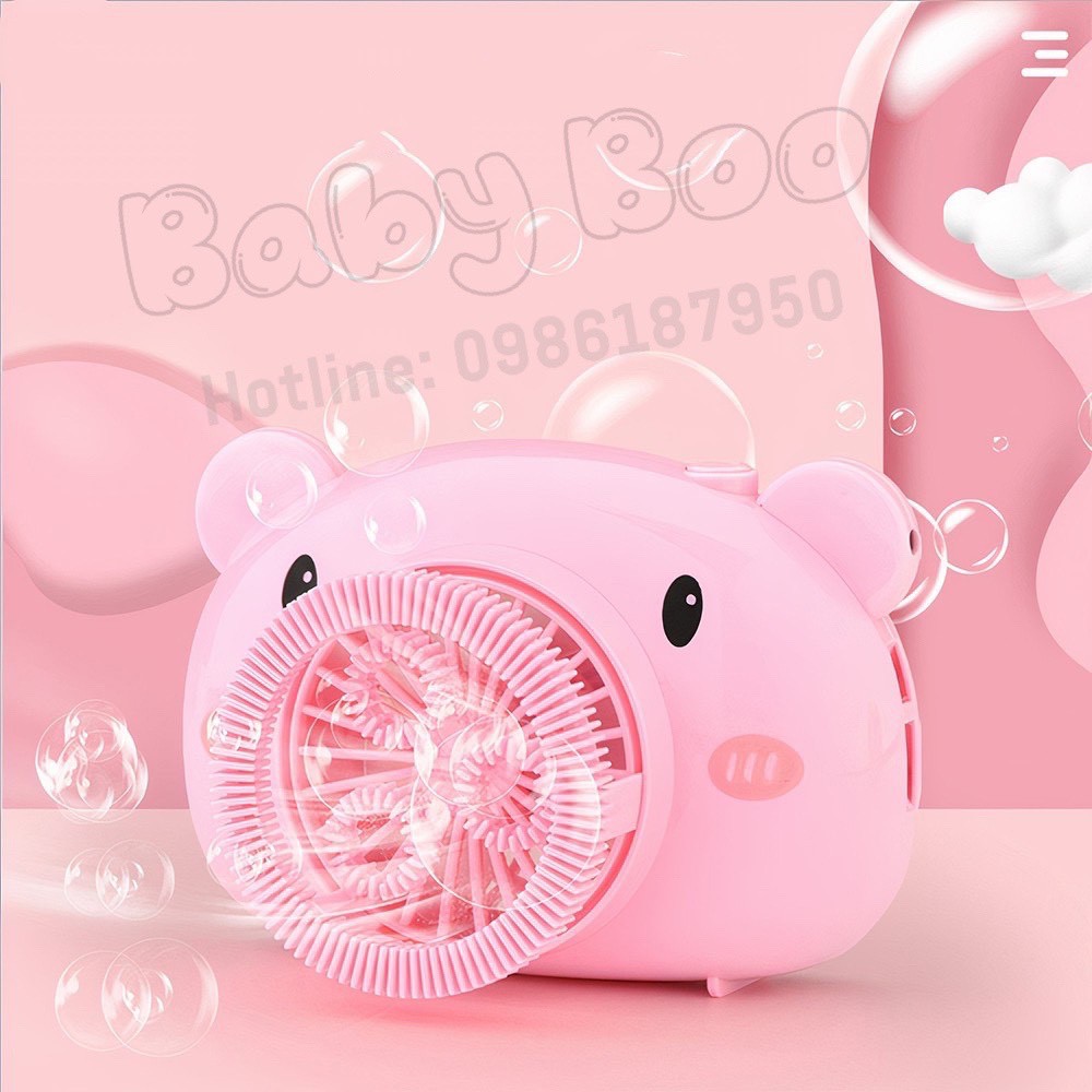 Đồ chơi máy ảnh thổi bong bóng kèm sạc usb [ babyboo]