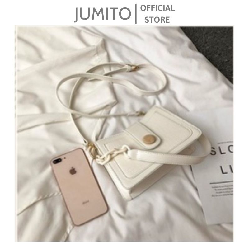 Túi xách nữ đeo chéo kẹp nách cầm tay cúc gỗ basic Quảng Châu JUMITO SB100