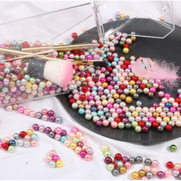 (SET 150 HẠT MIX SIZE) HẠT NGỌC TRAI GIẢ phụ kiện trang trí chụp ảnh sang trọng , hạt cườm cầu vồng làm đồ handmade