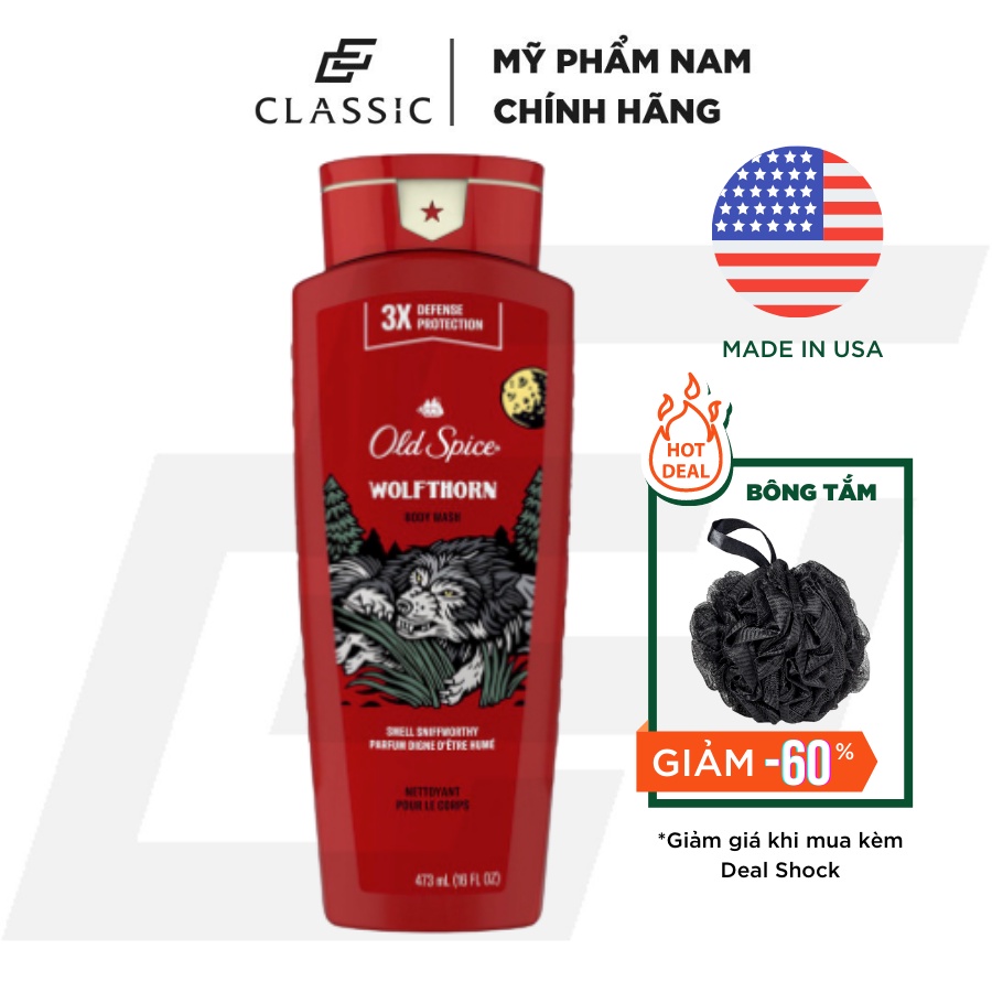 Sữa Tắm Nam Old Spice Wolfthorn 473ml