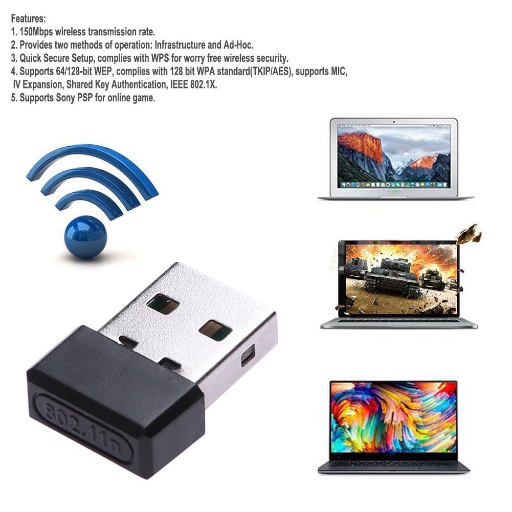 Norton❃ 150Mbps Wireless Adapter USB 2.0 WiFi Wireless Network Card LAN Adapter