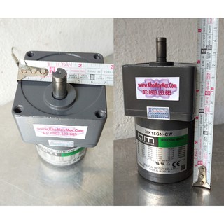 Motor hộp số giảm tốc 15w 220vol, đảo chiều, tặng nhông đầu trục, Size lớn 7 x 7 x 12 cm, tiết kiệm điện năng