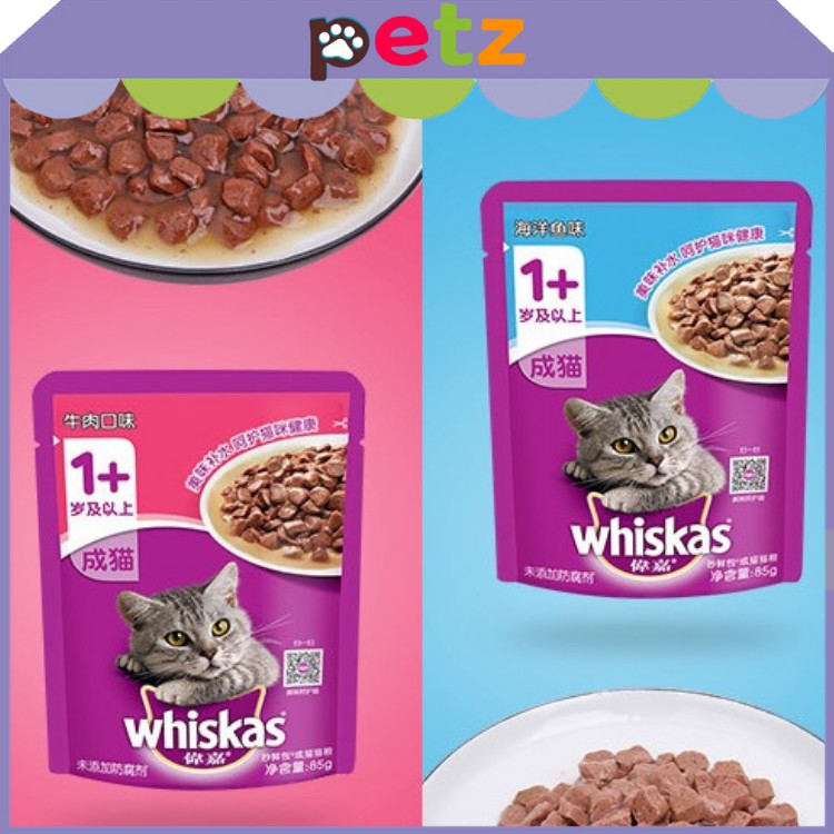 Pate mèo - pate Whiskas đủ vị - 85g/gói