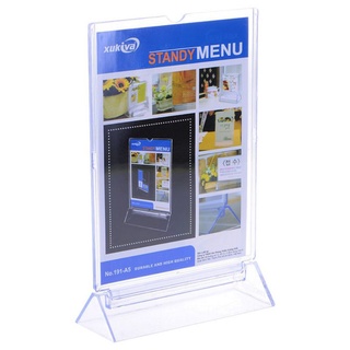 Menu để bàn a4 mica xukiva 191 - menu đứng mica