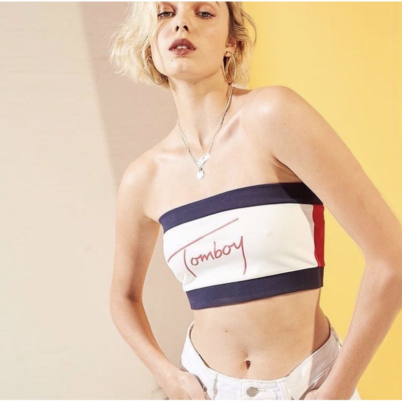Áo Tube Basic Phong Cách Âu Mỹ, [ADORABLE], Top Tube Chữ Tomboy Hot Trend 2021 Ảnh Thật