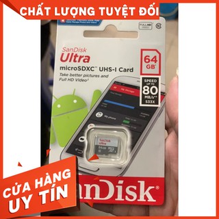 ⚡️thẻ nhớ microsdxc sandisk ultra 64gb 80mb/s