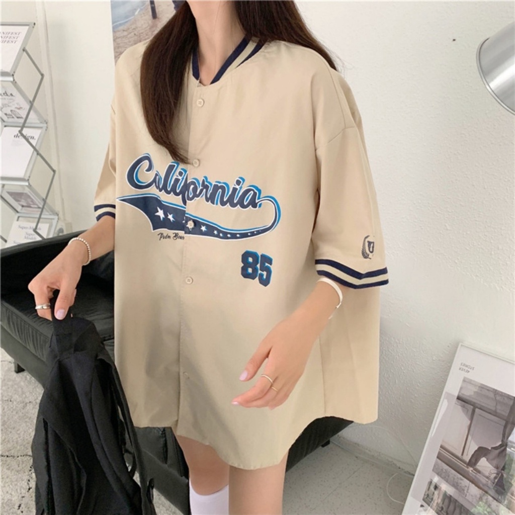 Áo Sơ Mi Ngắn Tay California Dày Dặn Nam Nữ MND184