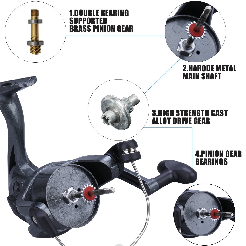 Sougayilang high speed 5.2:1 high speed 6 ball bearings super smooth for saltwater fishing