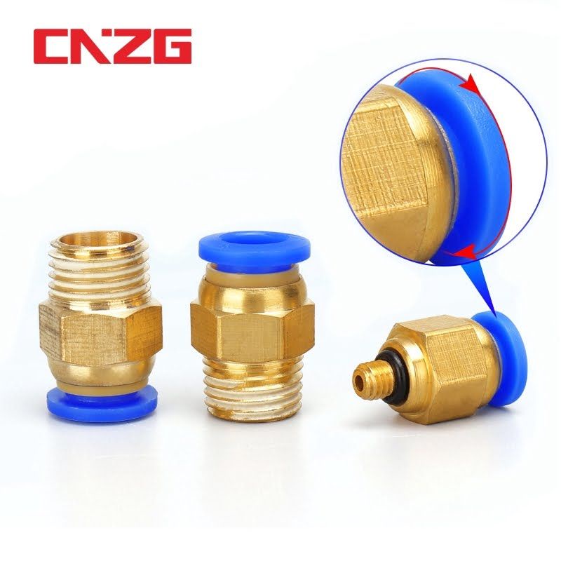 Khớp nối nhanh khí nén ren 21mm cắm ống 16mm