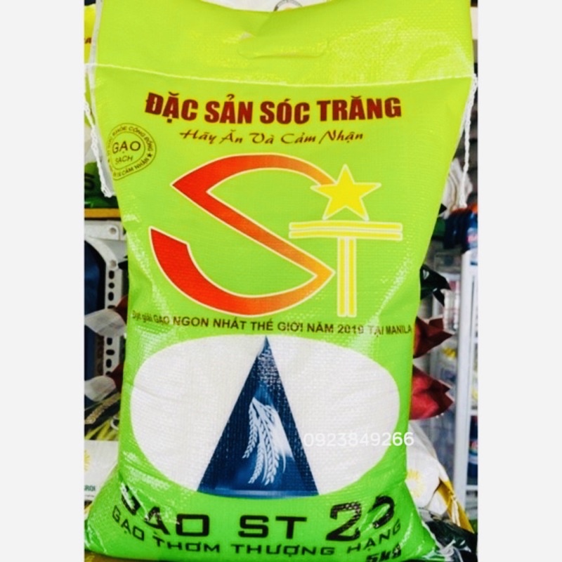 Gạo ST25 (Bao 5 ký Gạo Thơm Cao Cấp )