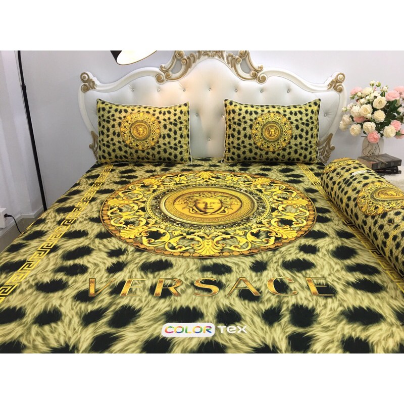 Drap thun Ý 5D❤️FREESHIP❤️ga thun lạnh cao cấp(1 ga, 3 vỏ gối)