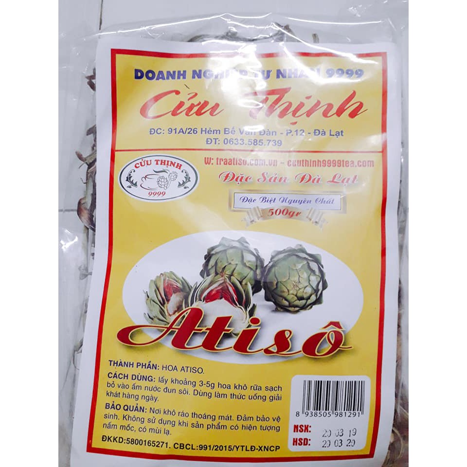 Bông Atiso sấy khô 500g- Xuất xứ: Đà lạt