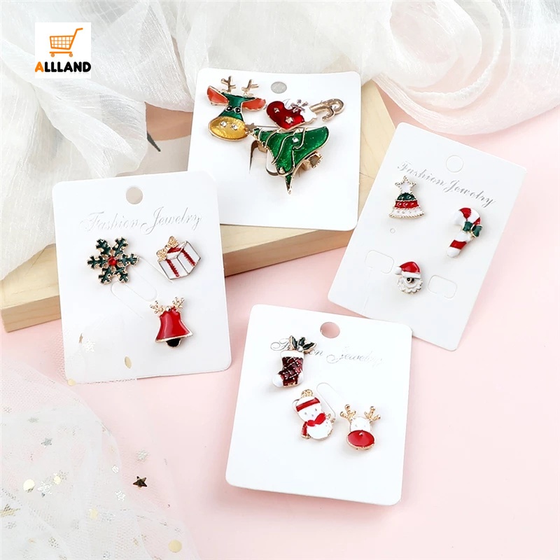 Set 3 ghim cài áo hoạt hình chủ đề Giáng sinh dễ thương