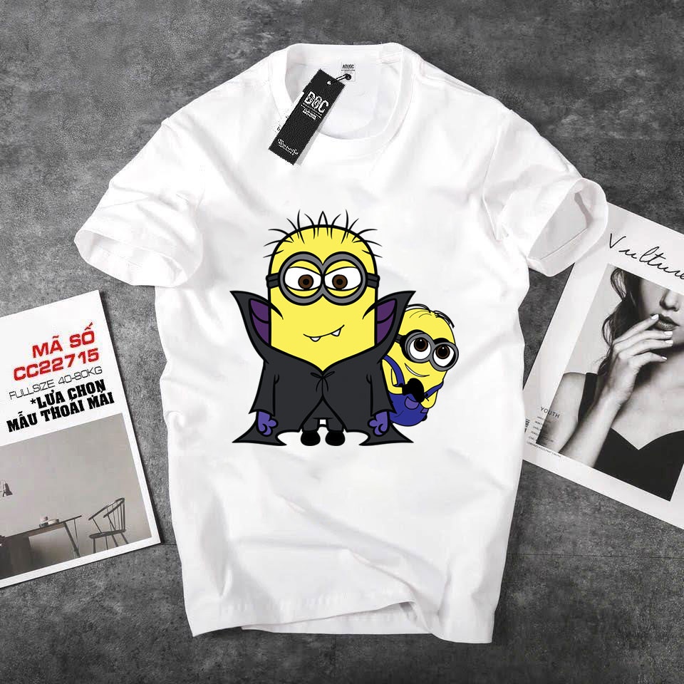 ÁO PHÔNG CỔ TRÒN NGẮN TAY Minion Ngộ Nghĩnh IN HÌNH HOẠT HÌNH ĐÁNG YÊU MẪU MỚI VẢI ĐẸP SALE CỰC SHOCK - 0232