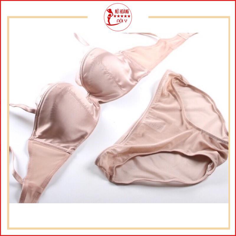 BỘ ĐỒ LÓT SATIN🍁 NÂNG NGỰC 🍁 SÉT ĐỒ LÓT CAO CẤP MÚT MỎNG CÓ GỌNG SEXY C1209 | BigBuy360 - bigbuy360.vn