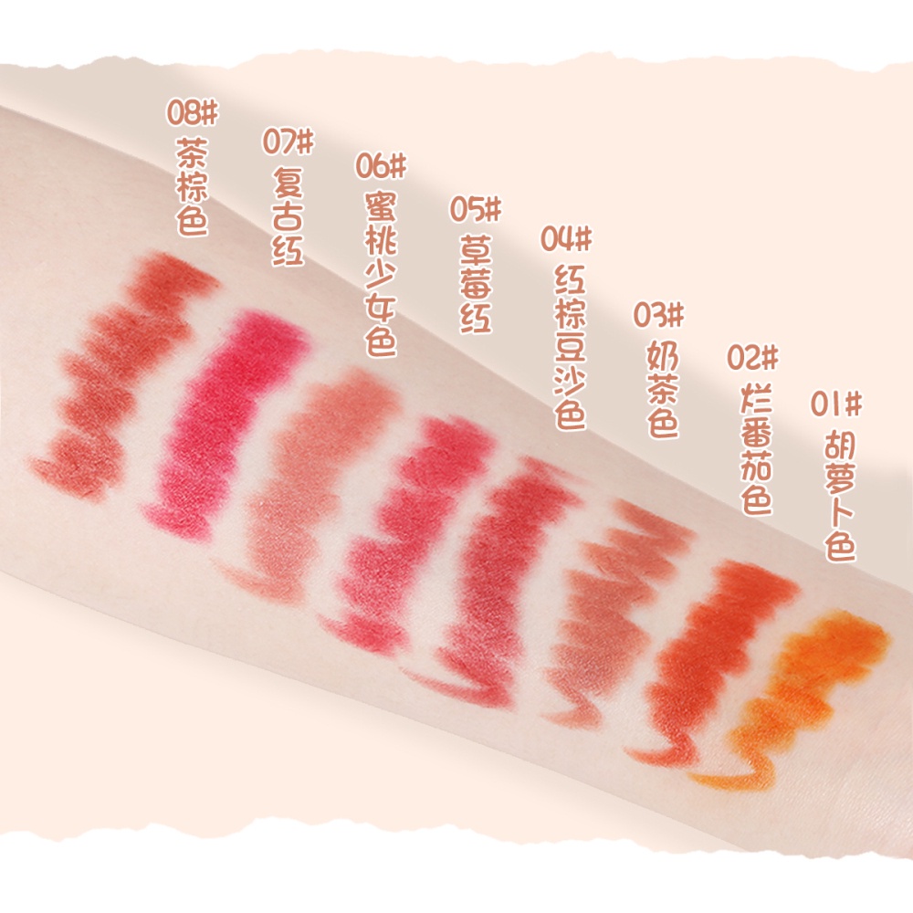 [Hàng mới về] Set 8 son môi Derol dưỡng ẩm giữ màu lâu trôi màu sắc xinh xắn