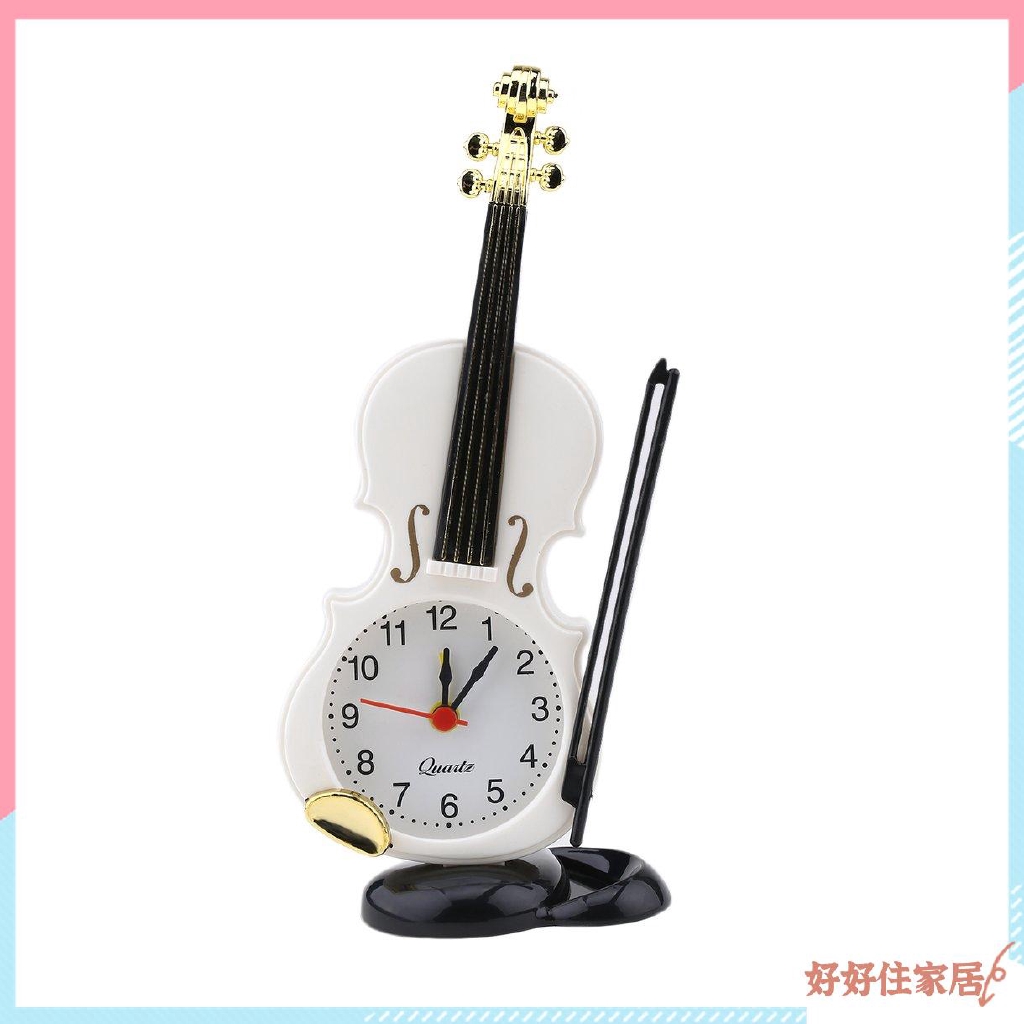 Đồng hồ báo thức để bàn hình đàn violin trang trí nhà cửa