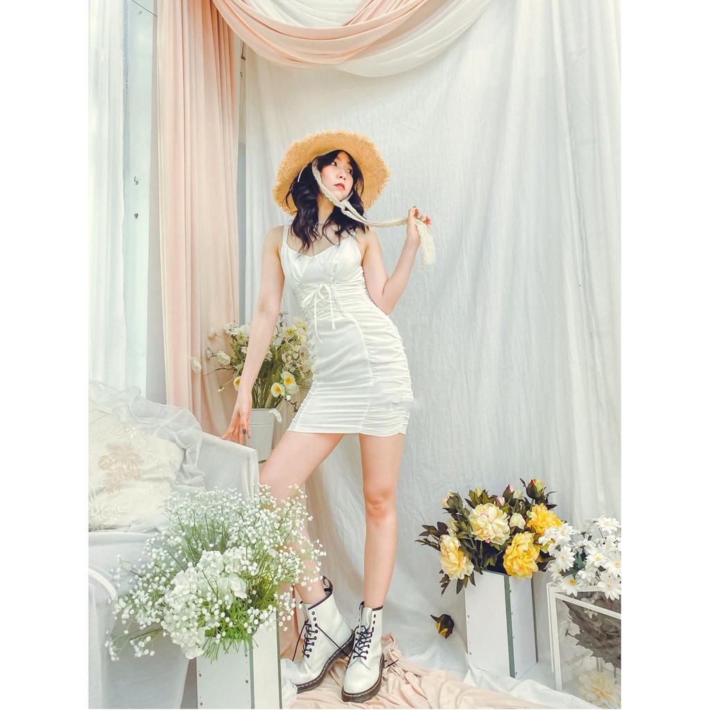 Đầm dây trắng đan eo Phoebe Dress Gem Clothing SP006188