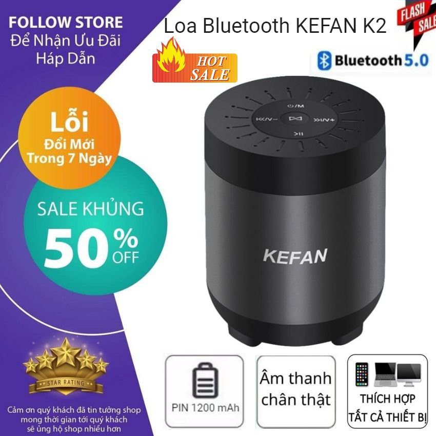 [ HÀNG XỊN] Loa Bluetooth WIFI Loa Bluetooth Kefan Không Dây Mini Âm Thanh Cực Đỉnh, Tích Hợp Khe Cắm Thẻ Nhớ Và Đài FM