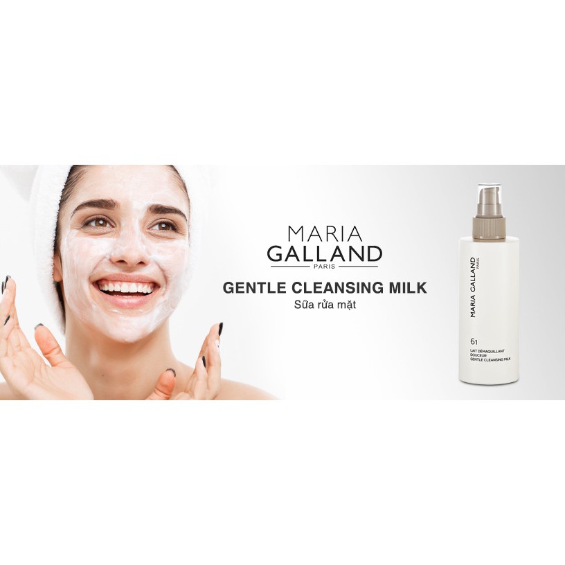 Sữa rửa mặt cho da thường, khô, nhạy cảm và lão hóa MARIA GALLAND 61 Gentle Cleansing Milk 200ml