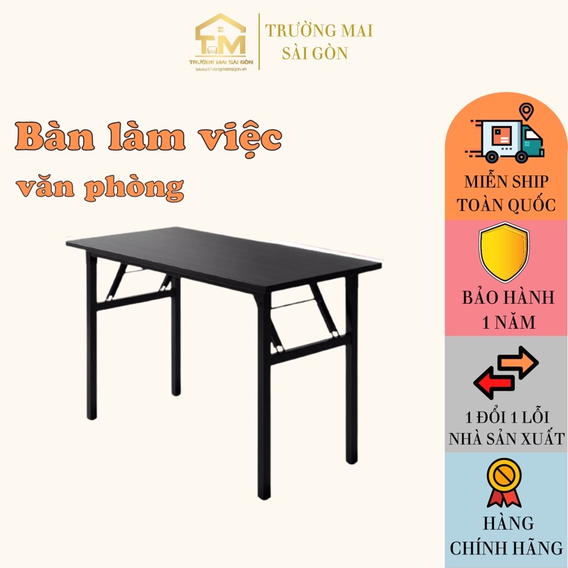 bàn làm việc gấp gọn văn phòng cao cấp khung sắt sơn tĩnh điện chống gĩ hiện đại Trường Mai Sài Gòn