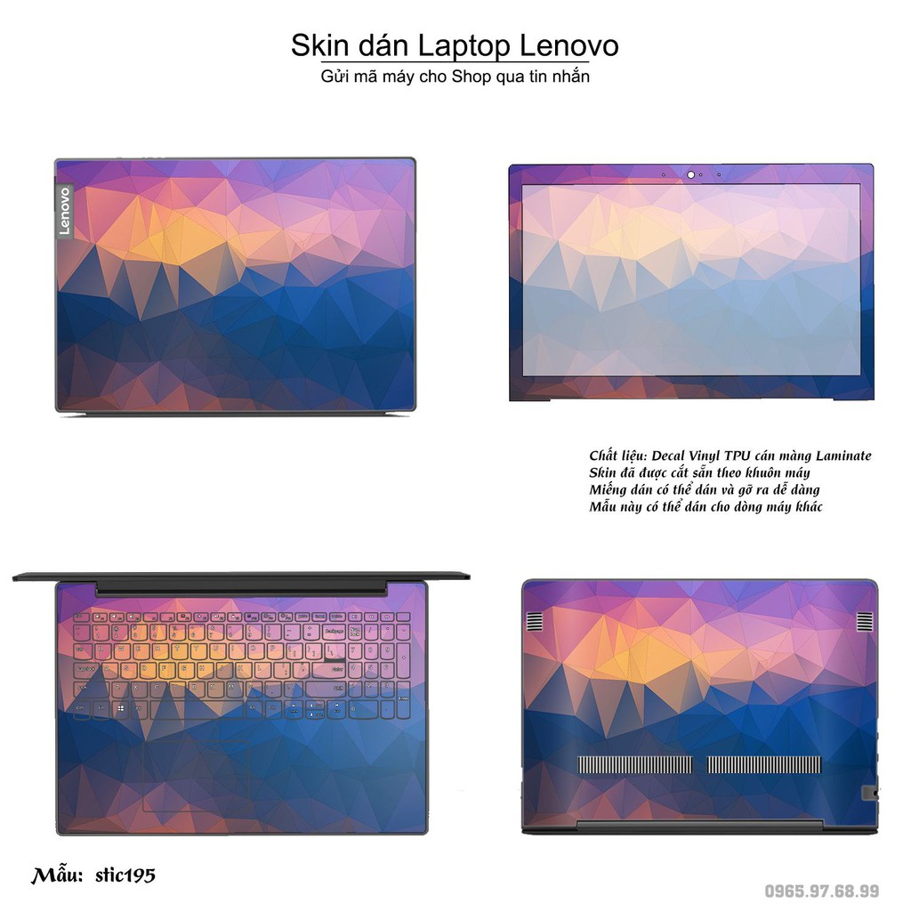 Skin dán Laptop Lenovo in hình Hoa văn sticker nhiều mẫu 32 (inbox mã máy cho Shop)