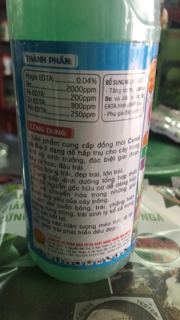 CANXI BO - 500ML - HÀNG CHÍNH HÃNG QUẢ CẦU LỬA - BIO JAPAN