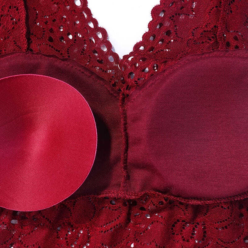 Áo Lót Hai Dây Phối Ren Có Mút Đệm Ngực Thiết Kế Ôm Dáng Quyến Rũ Thời Trang 2022