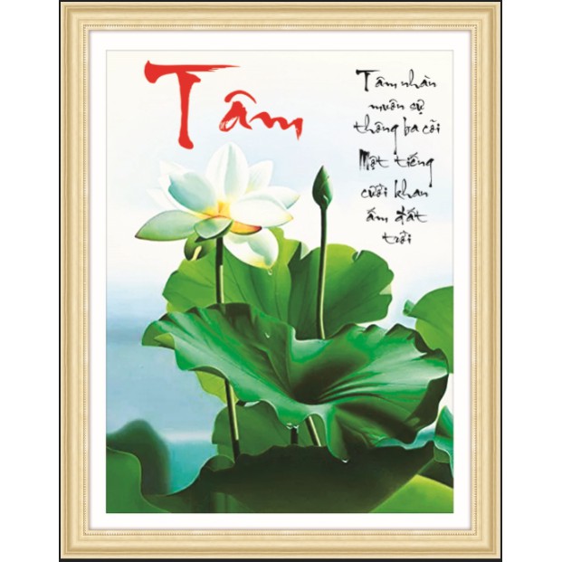 Tranh đính đá Chữ Tâm 77589