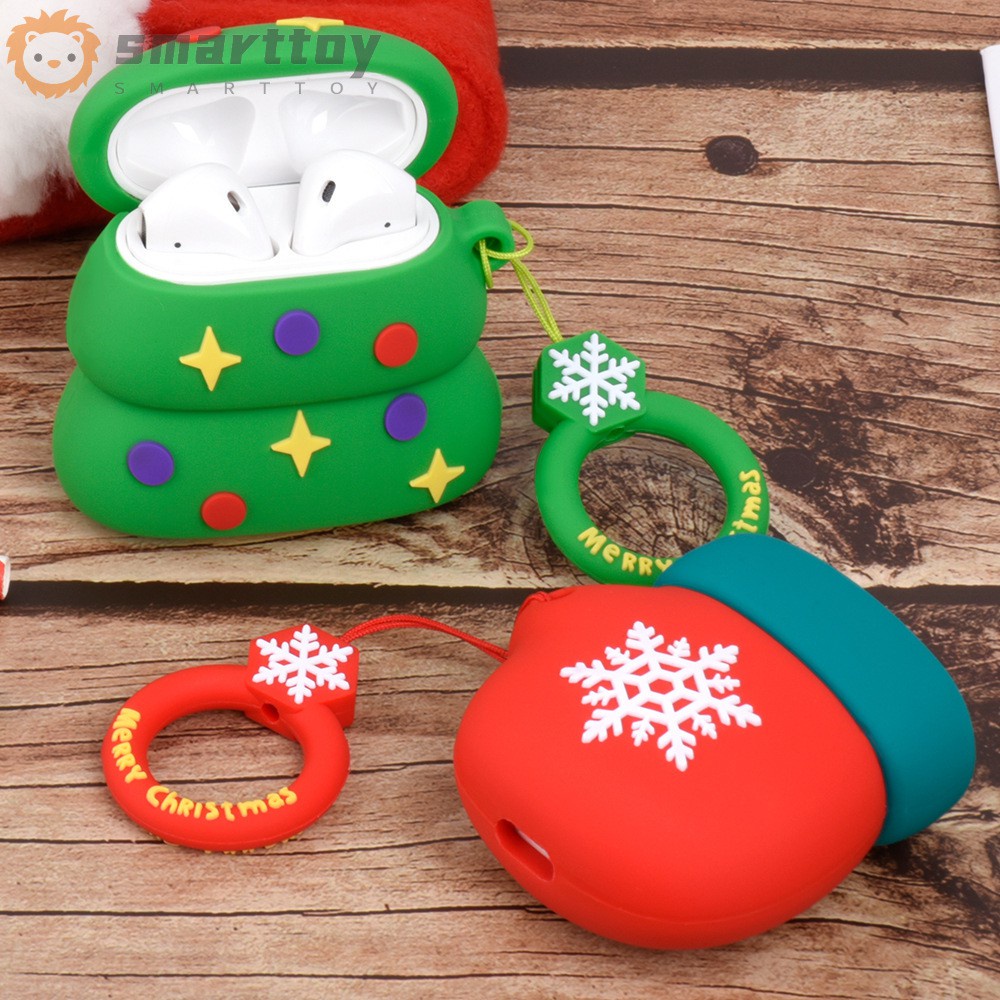 Vỏ Bảo Vệ Hộp Sạc Tai Nghe Airpods 1 2 Bằng Silicon Họa Tiết Giáng Sinh Dễ Thương | BigBuy360 - bigbuy360.vn