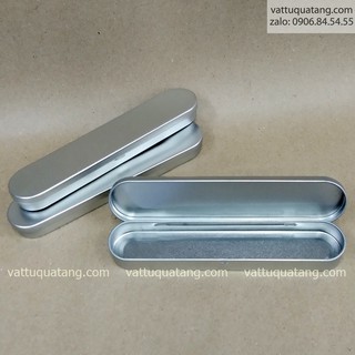 Hộp thiếc chữ nhật đựng bút viết 17.6x3.7x1.8cm
