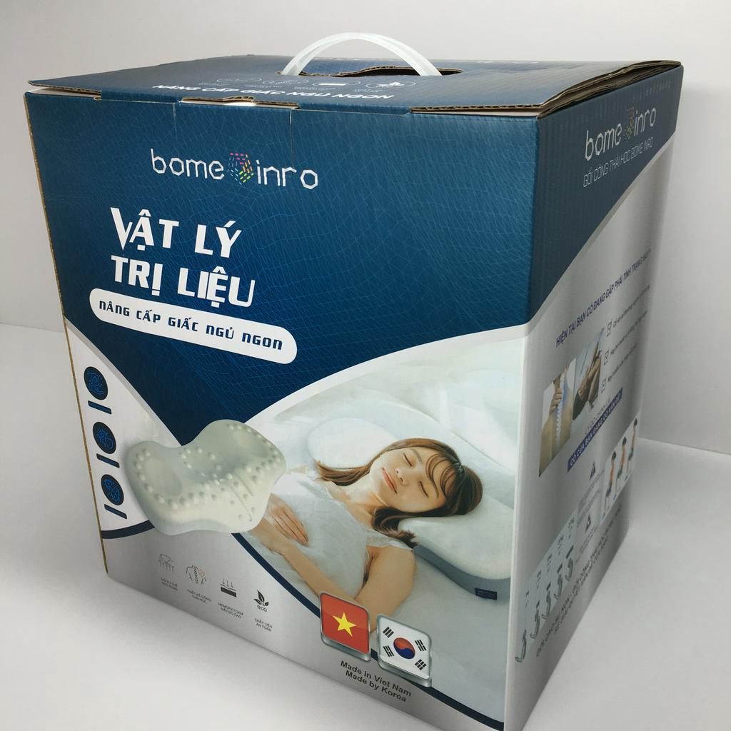 Gối Ngủ Công Thái Học, Thiết Kế Thông Minh, Giảm Mỏi Cổ Vai Gáy, Chống Gáy,  Cao Su Non BOMEINRO