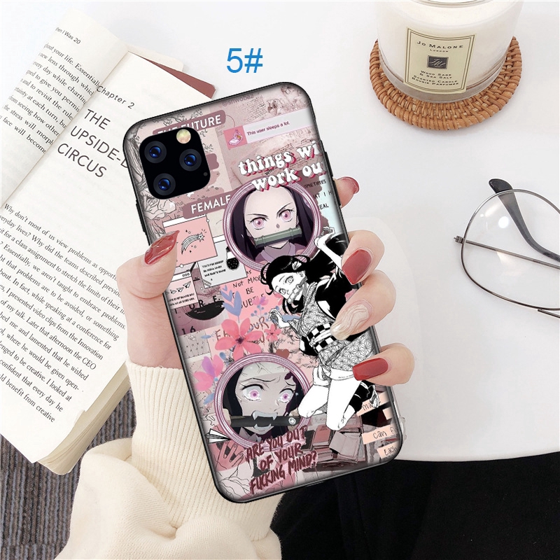 Ốp điện thoại in hình anime Kimetsu no Yaiba Demon Slayer cho iPhone 5 5s Se 6 6S 7 8 Plus X XR Xs Max