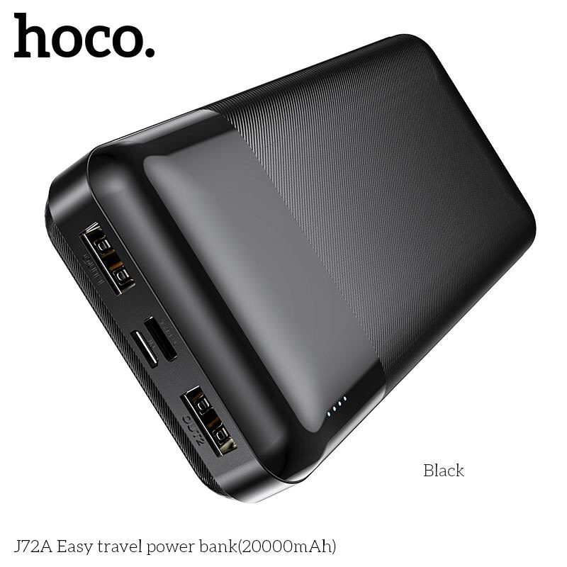 Pin Sạc Dự Phòng 20000mAh Hoco J72A &amp; 10000mAh Hoco J72  - 2 Cổng Ra 2A, Đèn Led Hiển Thị Năng Lượng, Công Tắc Tiện Lợi