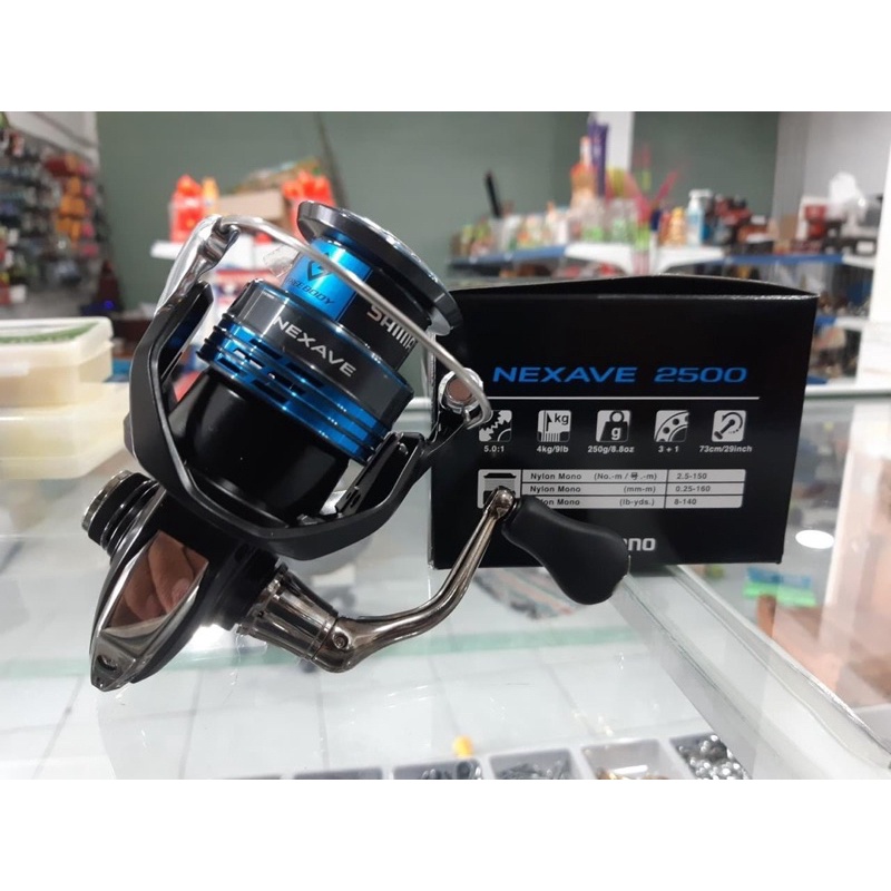 Máy câu Shimano Nexave đen xanh (2021)