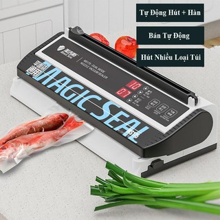 Máy Hút Chân Không tự động, thế hệ mới phiên bản nâng cấp, đường hàn 8mm dày dặn kín kẽ, hút khô và hút ướt dễ dàng