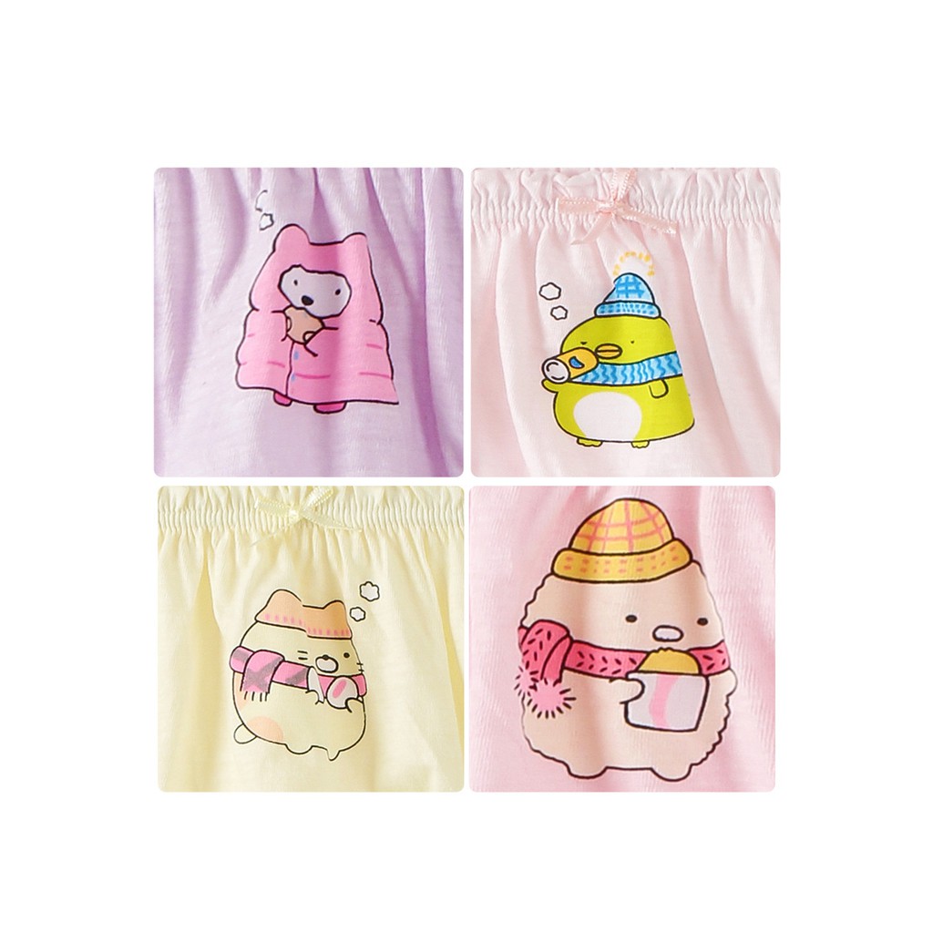 Set 5 quần lót khác nhau HappyLovely Hồng Hàn Quốc vải cotton thoáng mát