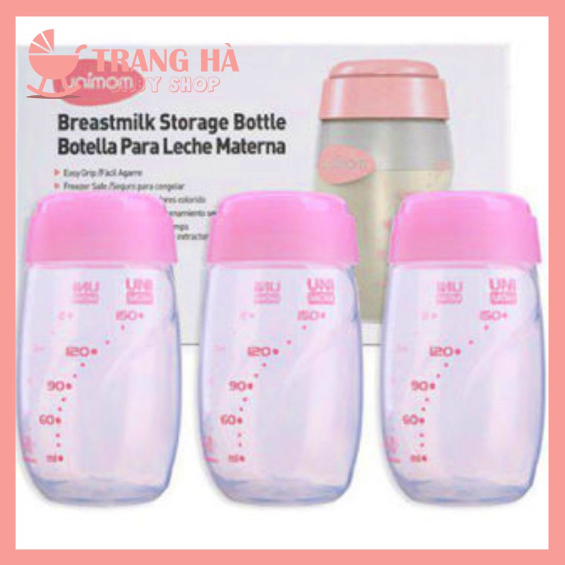 🍑CHÍNH HÃNG🍒Combo 3 Bình trữ sữa Unimom Hàn Quốc