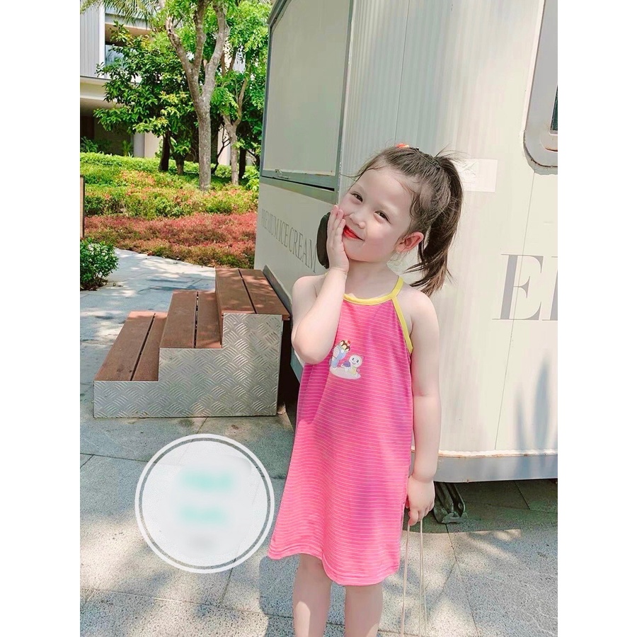 Lyvyshop - (Cotton SG chính phẩm) Đầm hai dây bé gái mùa hè siêu mát bé từ 09-26kg